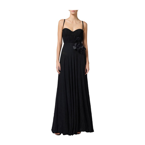 Elisabetta Franchi Abito lungo Abito Donna in lurex con fiore 42 - Francavilla Moda